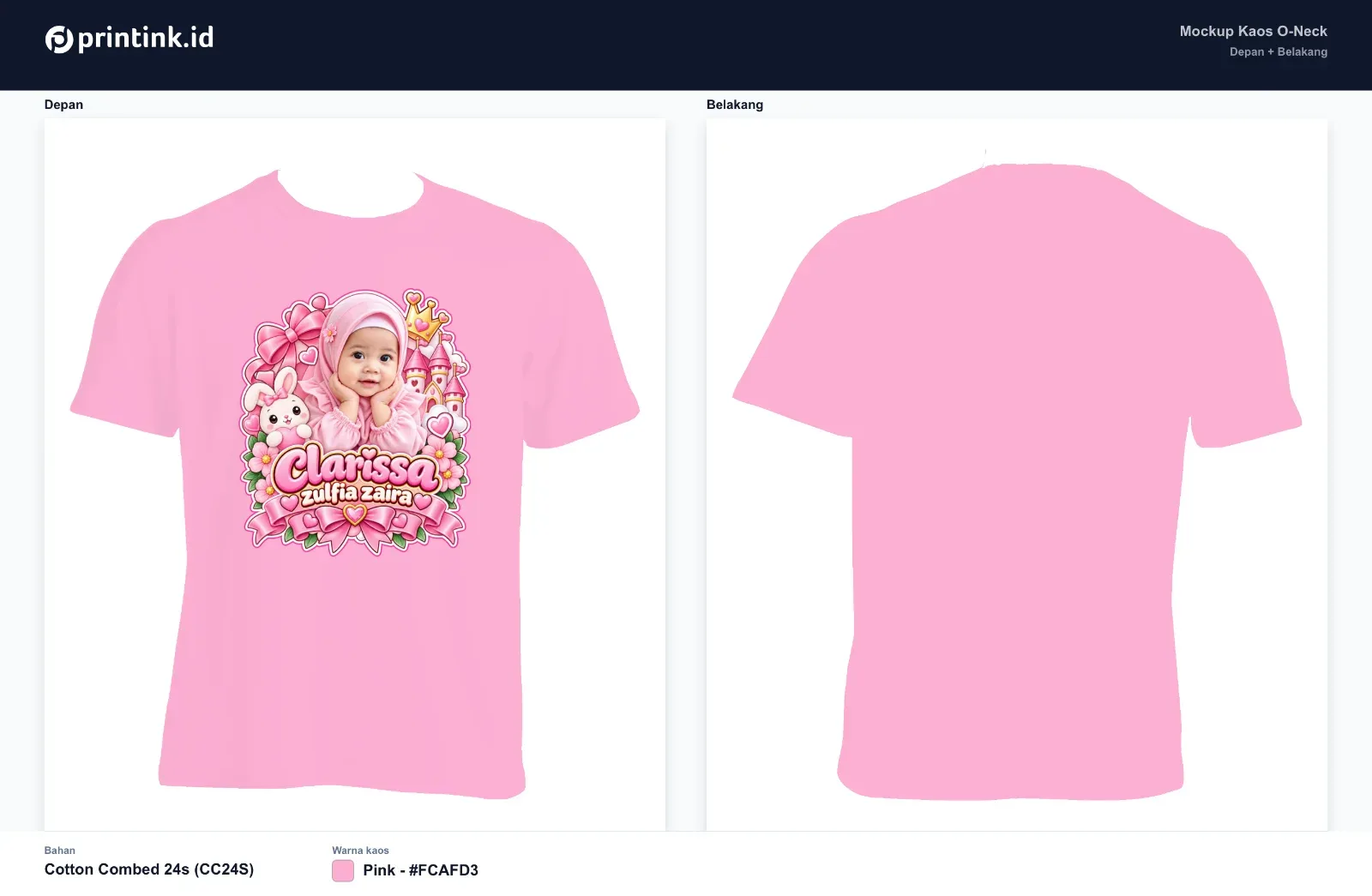 Kaos Anak Avatar Custom