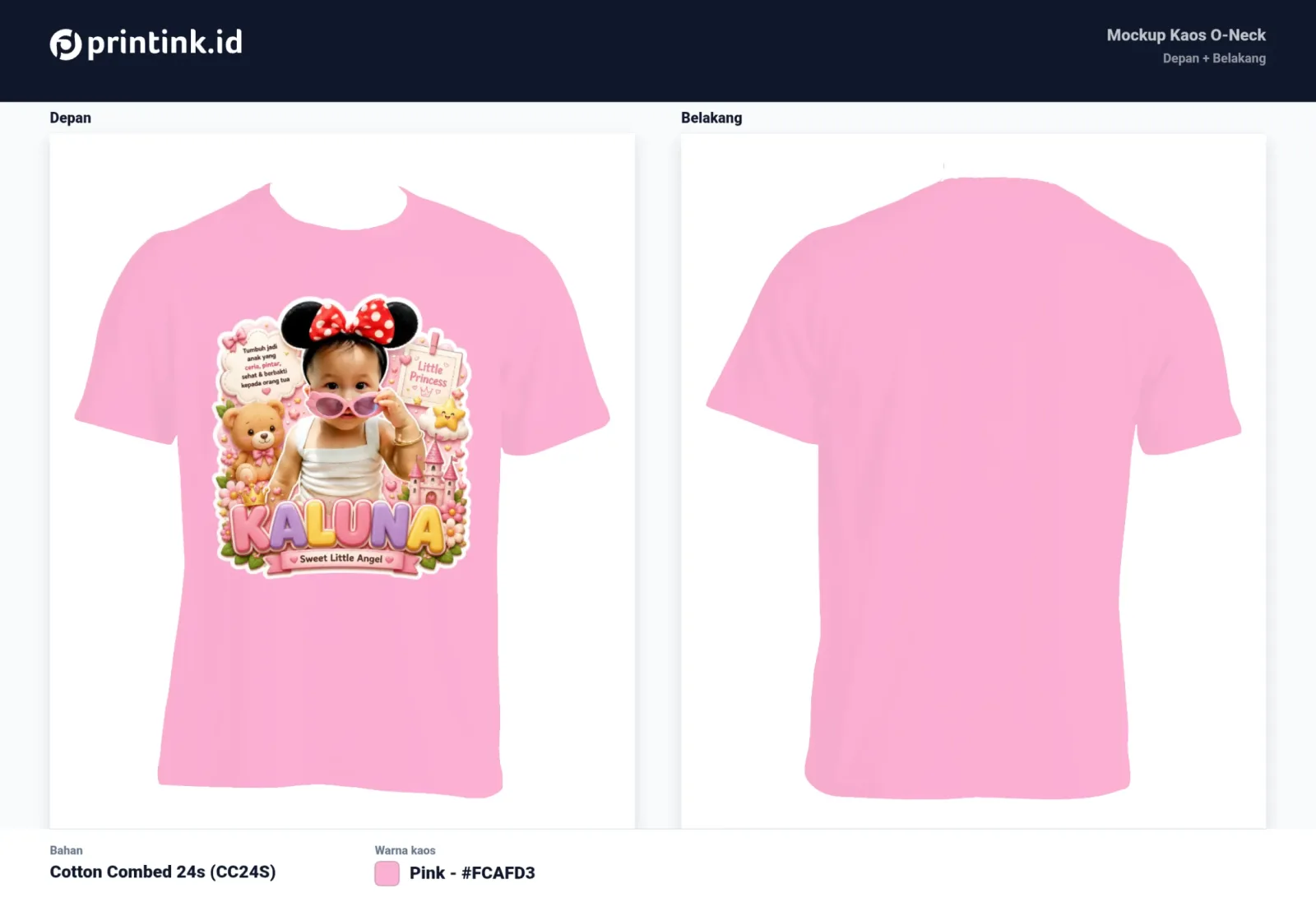 Kaos Anak Avatar Custom