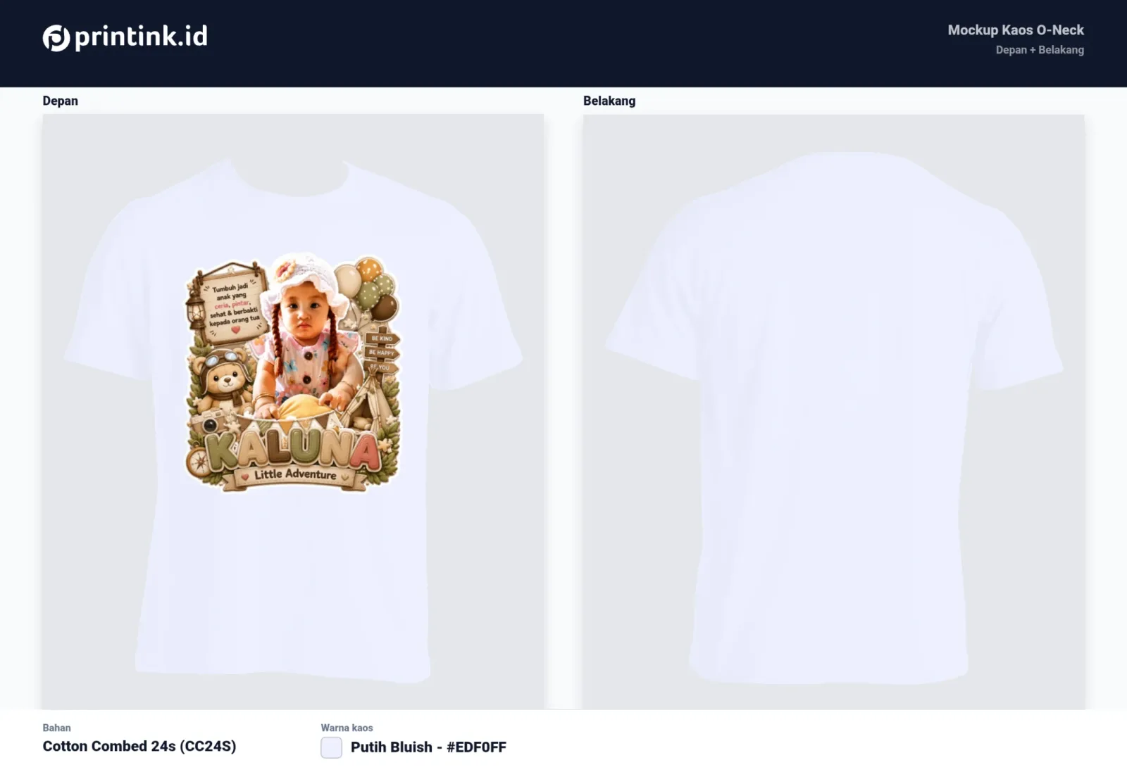 Kaos Anak Avatar Custom