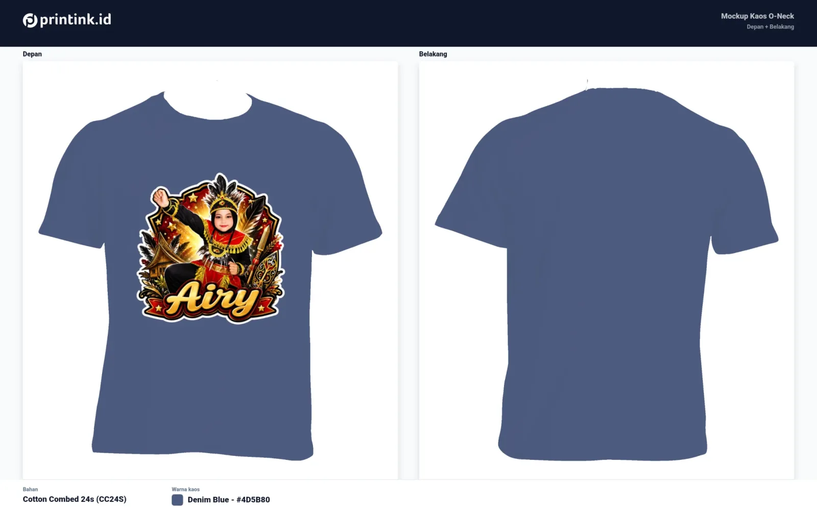 Kaos Anak Avatar Custom