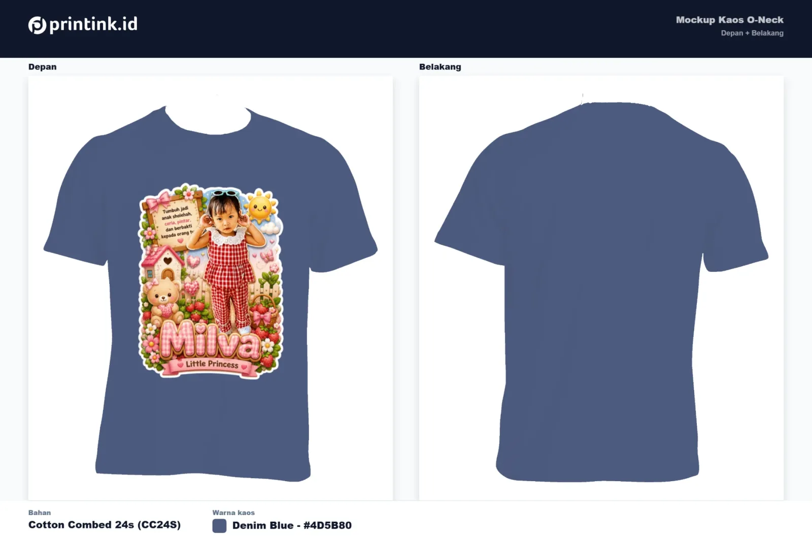 Kaos Anak Avatar Custom