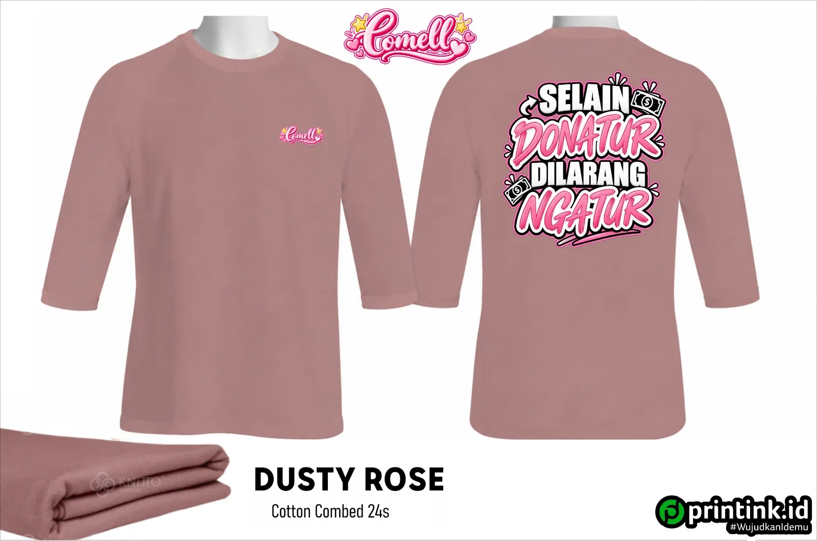 Kaos O-Neck Cotton Combed 24s Dewasa