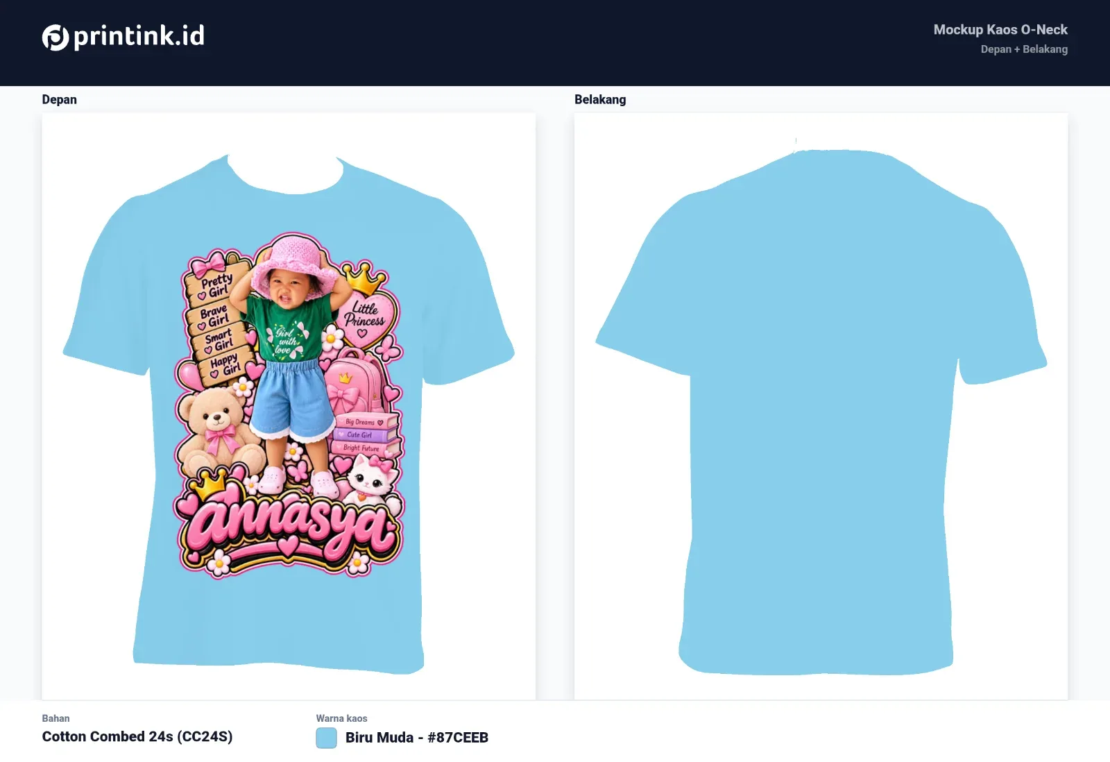 Kaos Anak Avatar Custom
