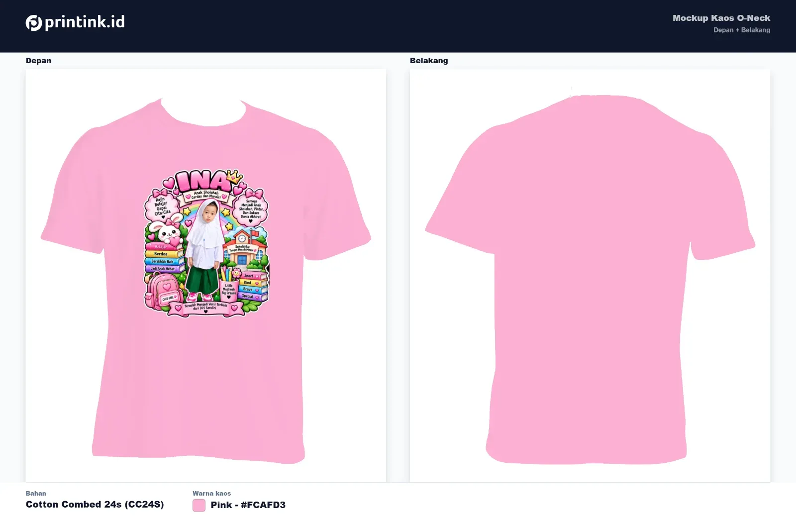 Kaos Anak Avatar Custom