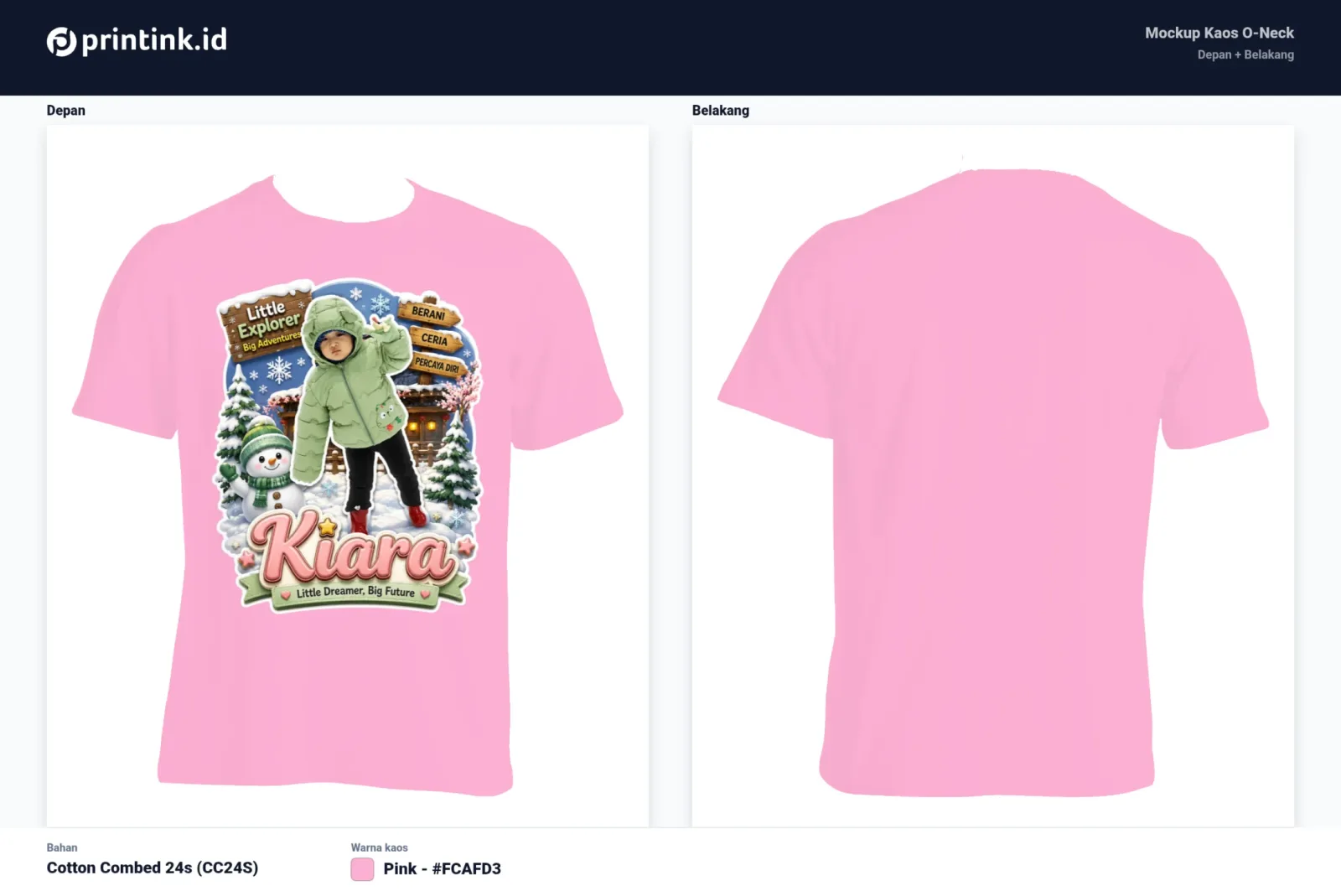 Kaos Anak Avatar Custom