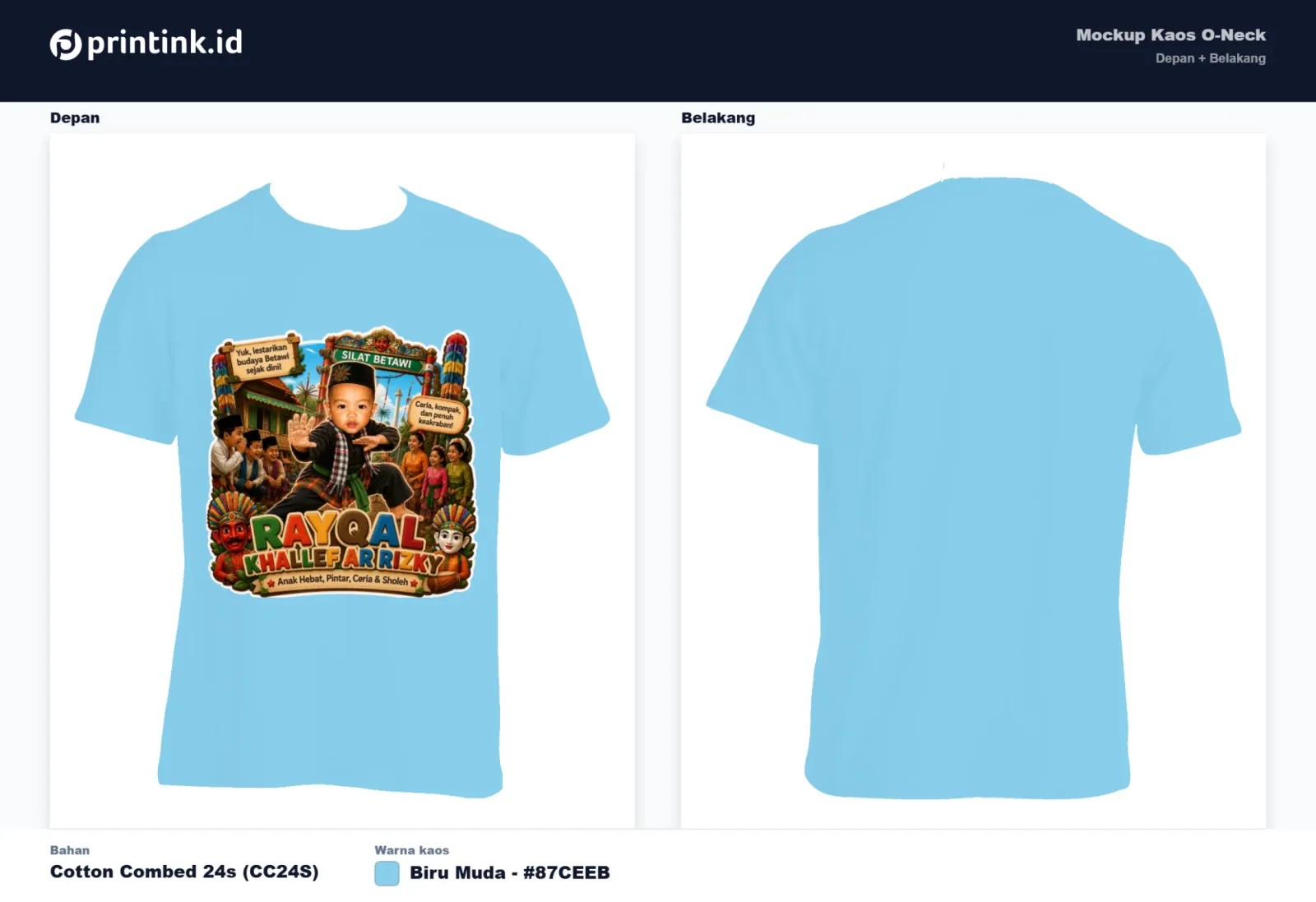 Kaos Anak Avatar Custom