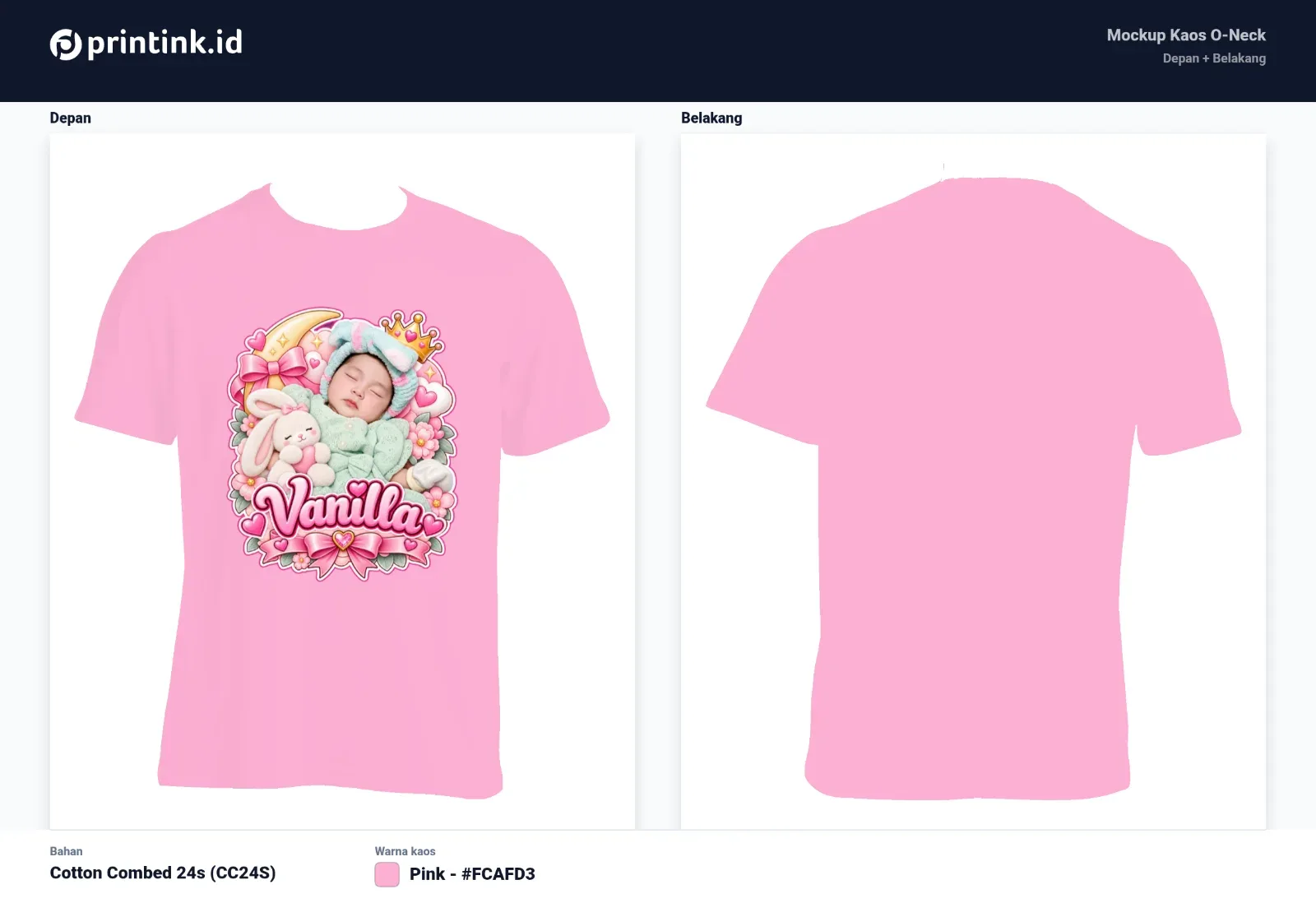 Kaos Anak Avatar Custom