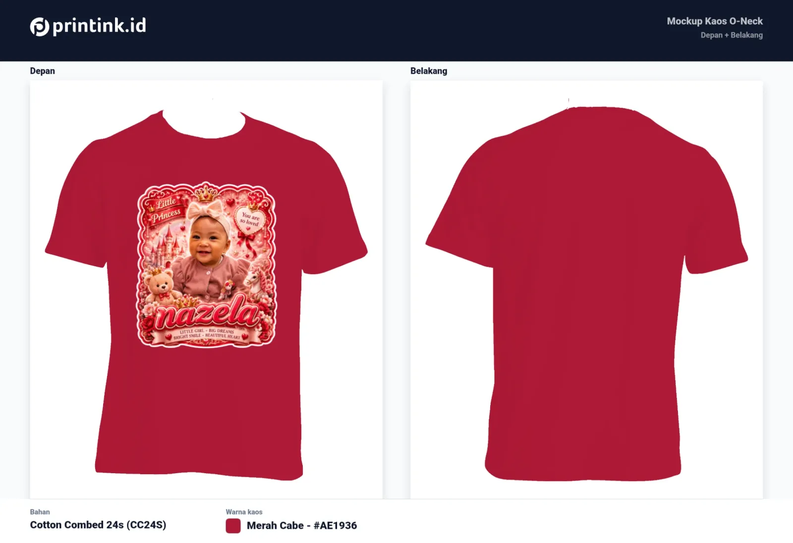 Kaos Anak Avatar Custom