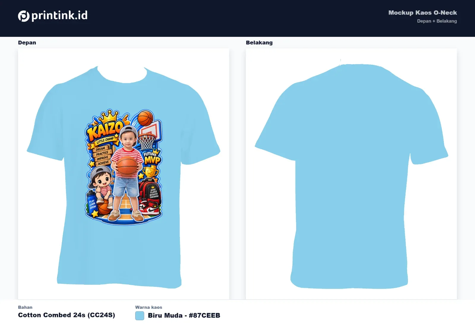 Kaos Anak Avatar Custom