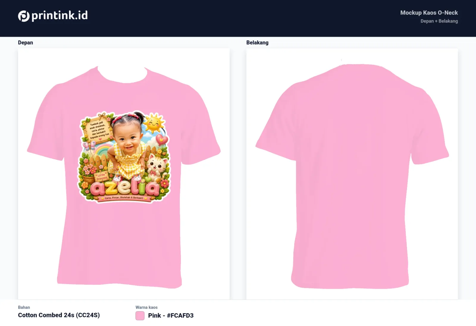 Kaos Anak Avatar Custom