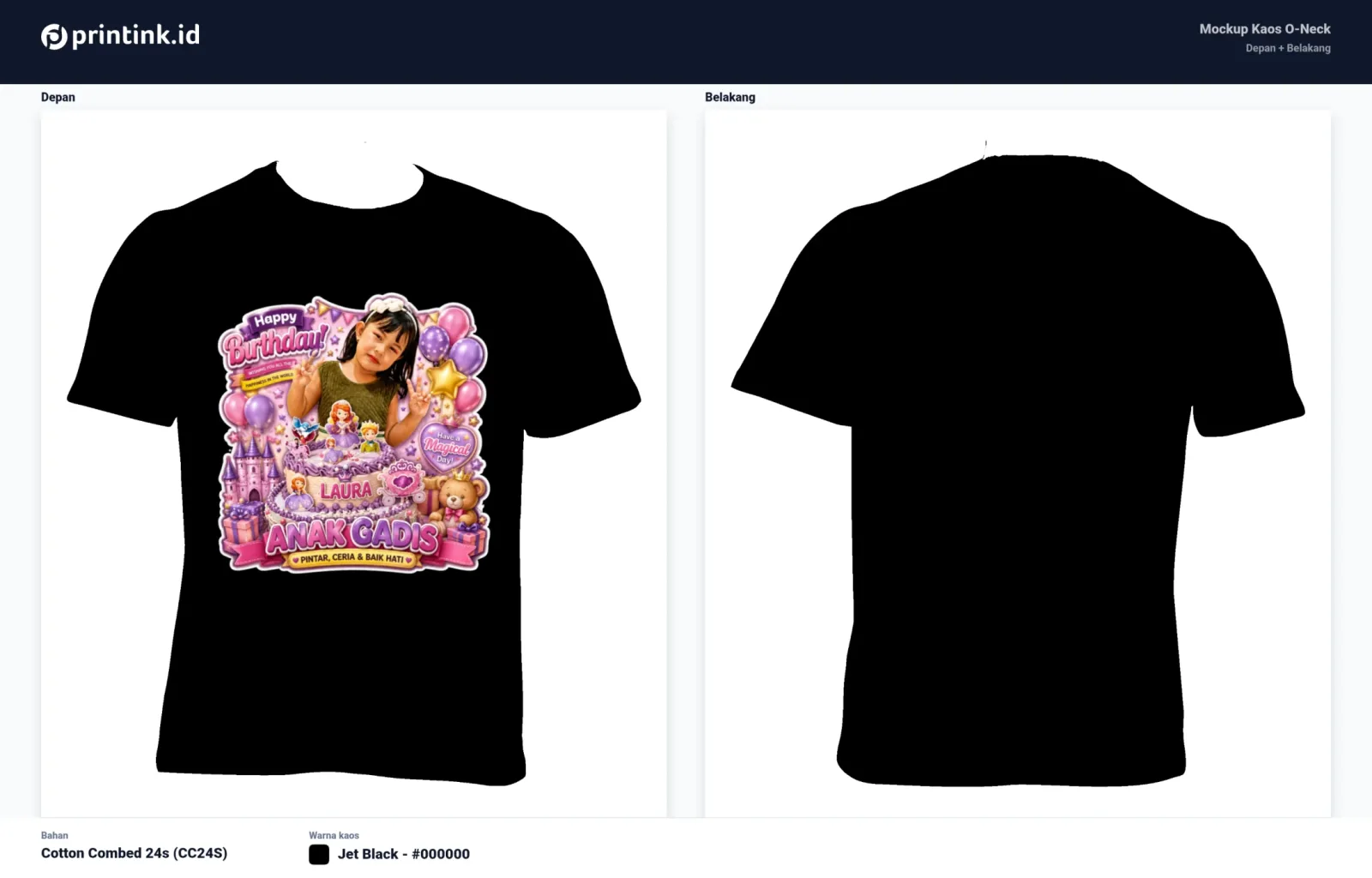 Kaos Anak Avatar Custom