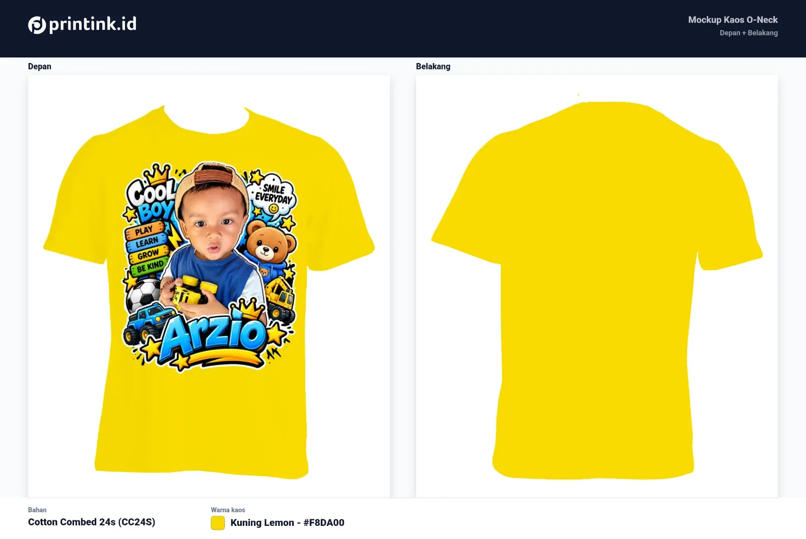 Kaos Anak Avatar Custom