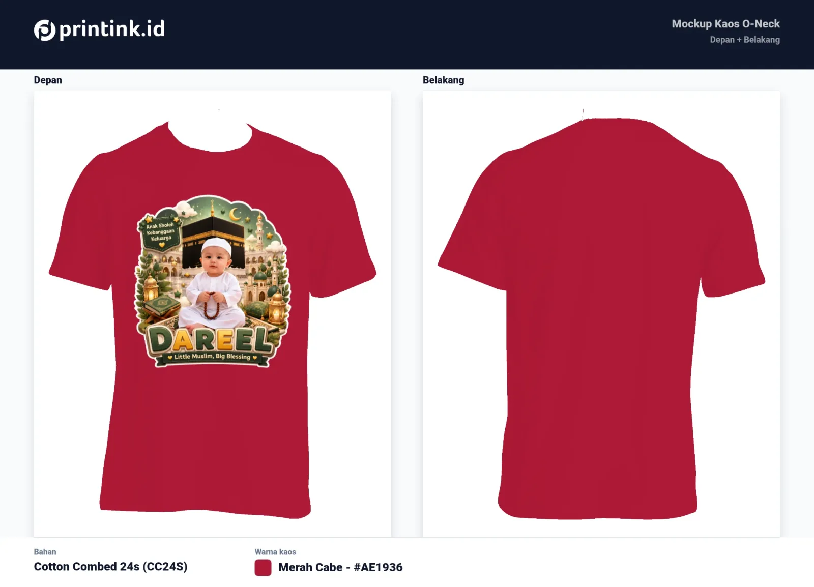 Kaos Anak Avatar Custom