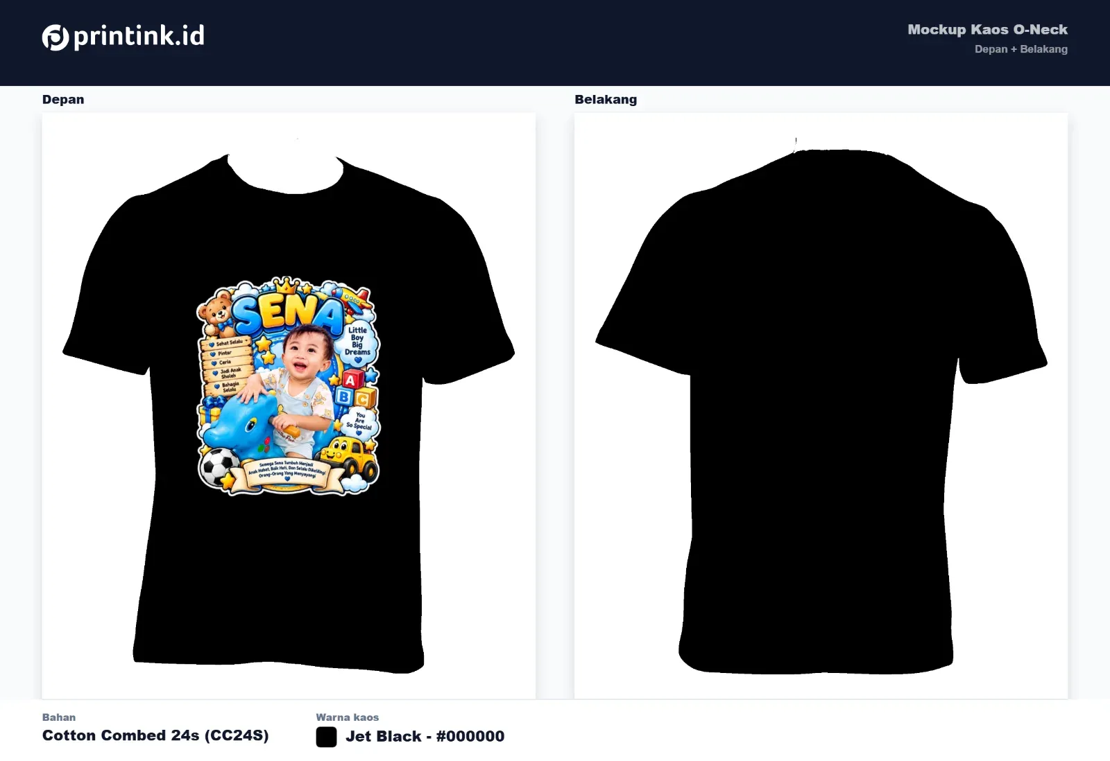 Kaos Anak Avatar Custom