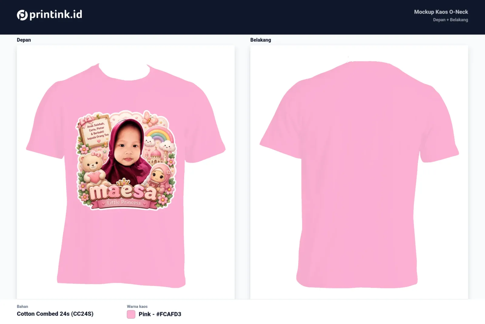 Kaos Anak Avatar Custom