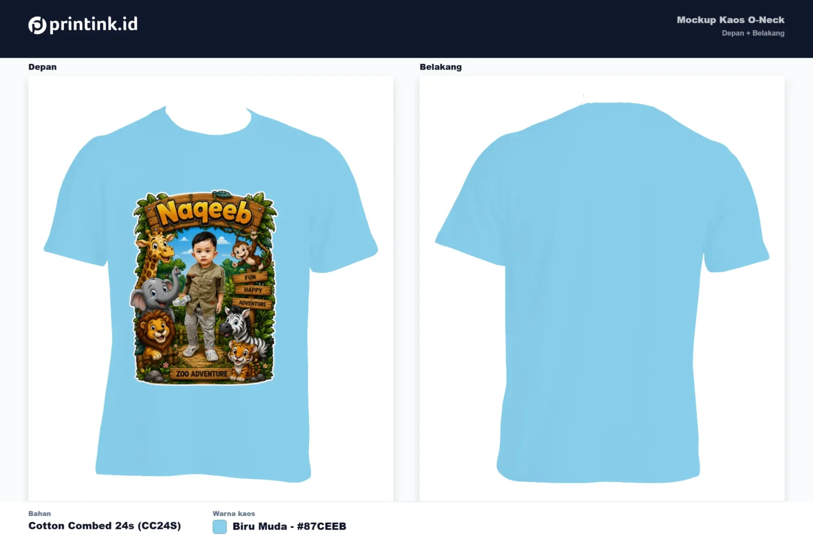Kaos Anak Avatar Custom