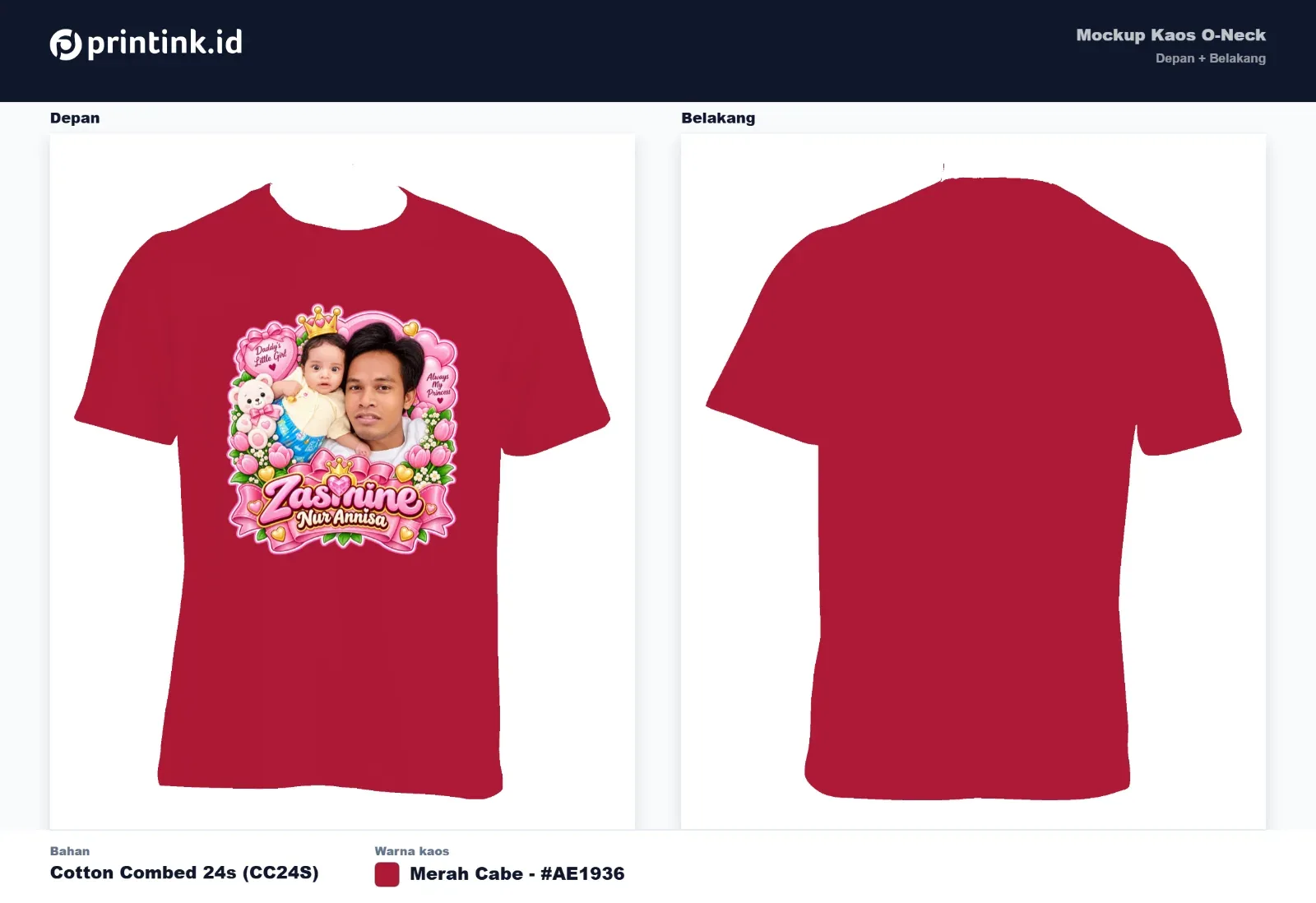 Kaos Anak Avatar Custom