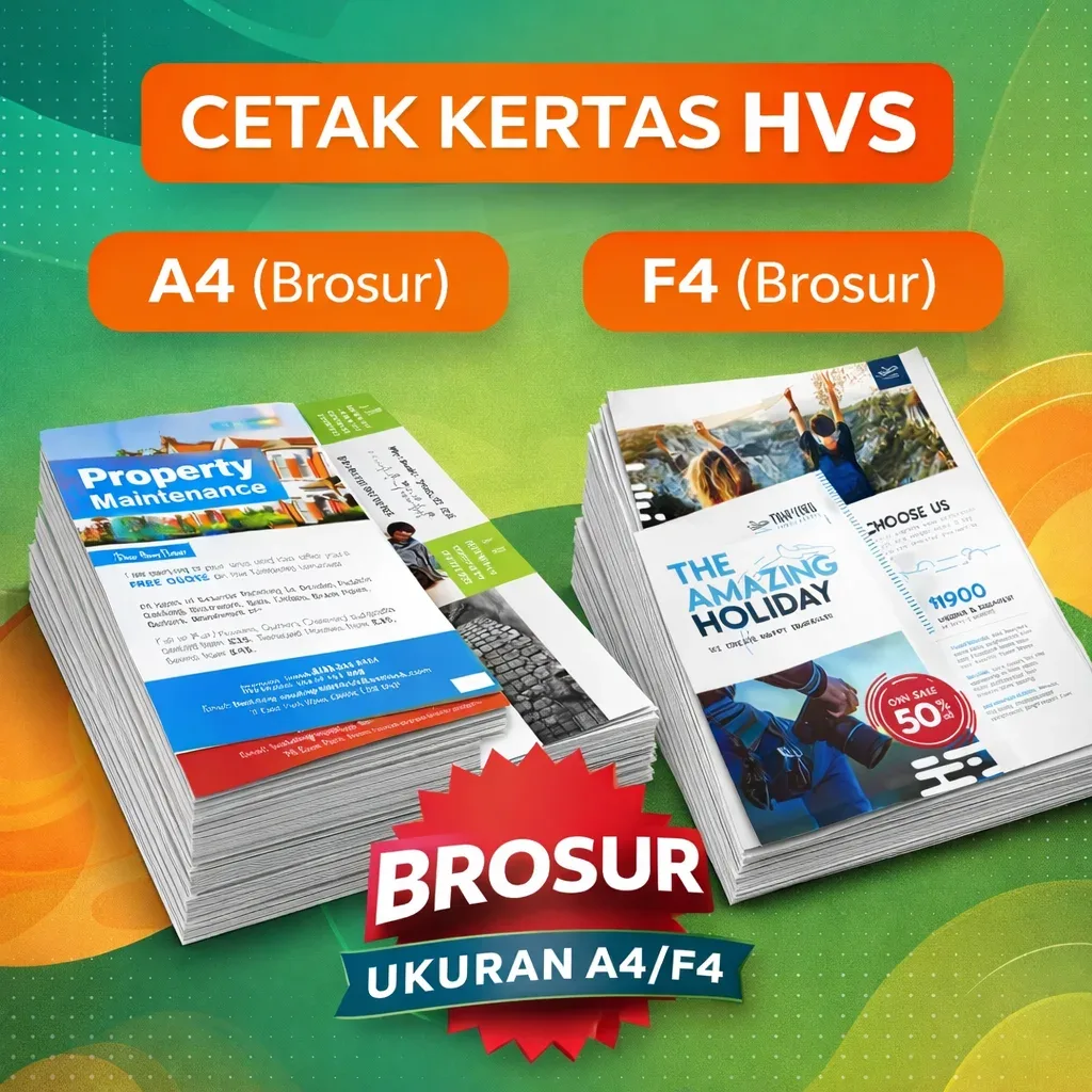 Cetak Kertas HVS A4/F4 (Brosur)