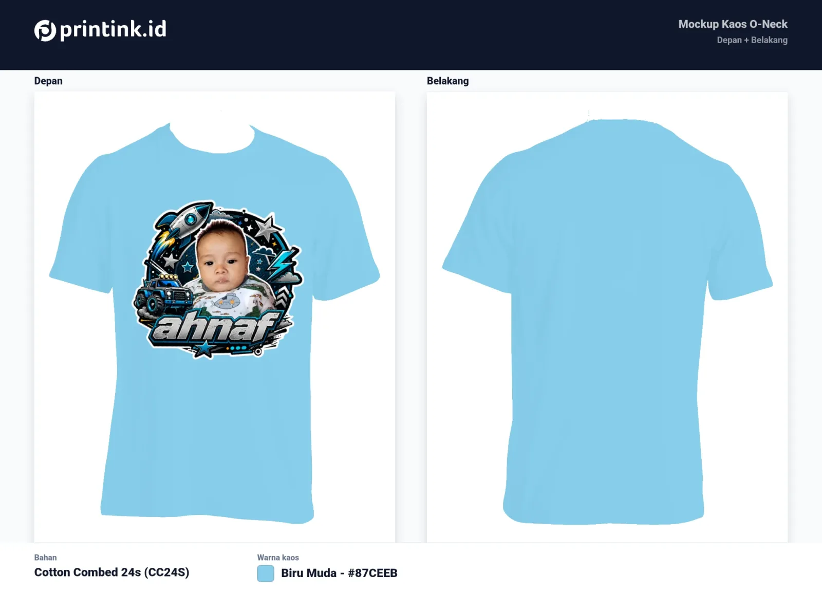 Kaos Anak Avatar Custom