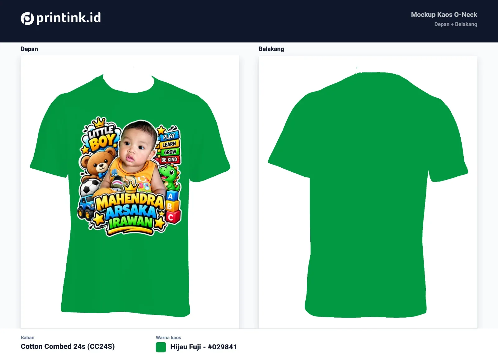 Kaos Anak Avatar Custom