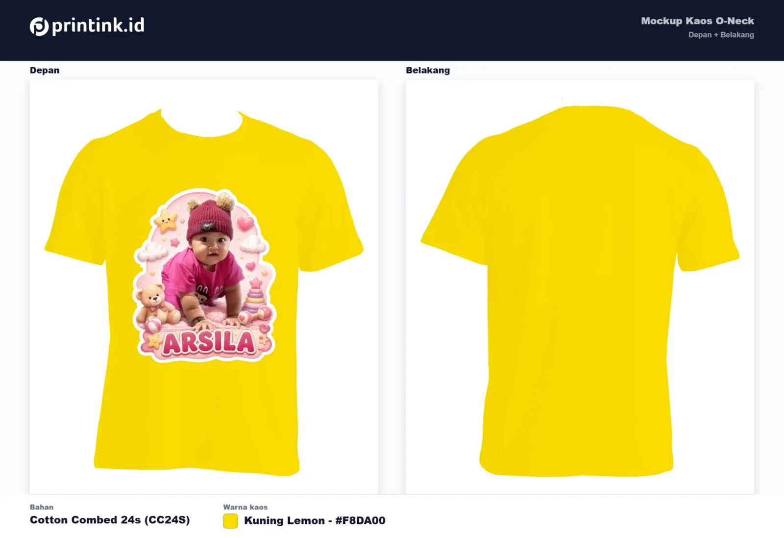 Kaos Anak Avatar Custom