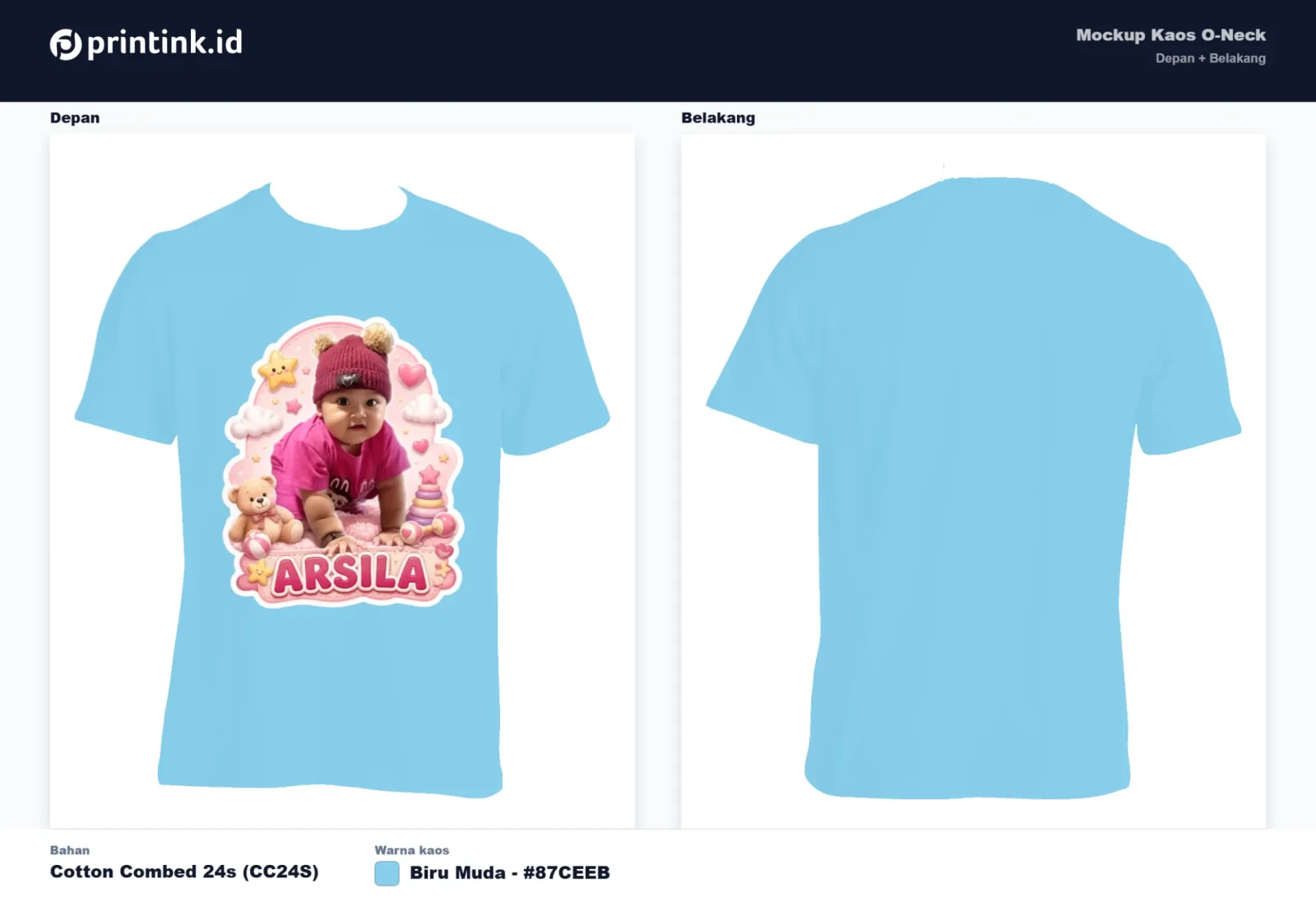 Kaos Anak Avatar Custom