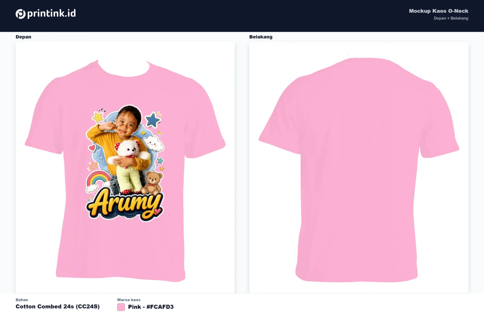 Kaos Anak Avatar Custom