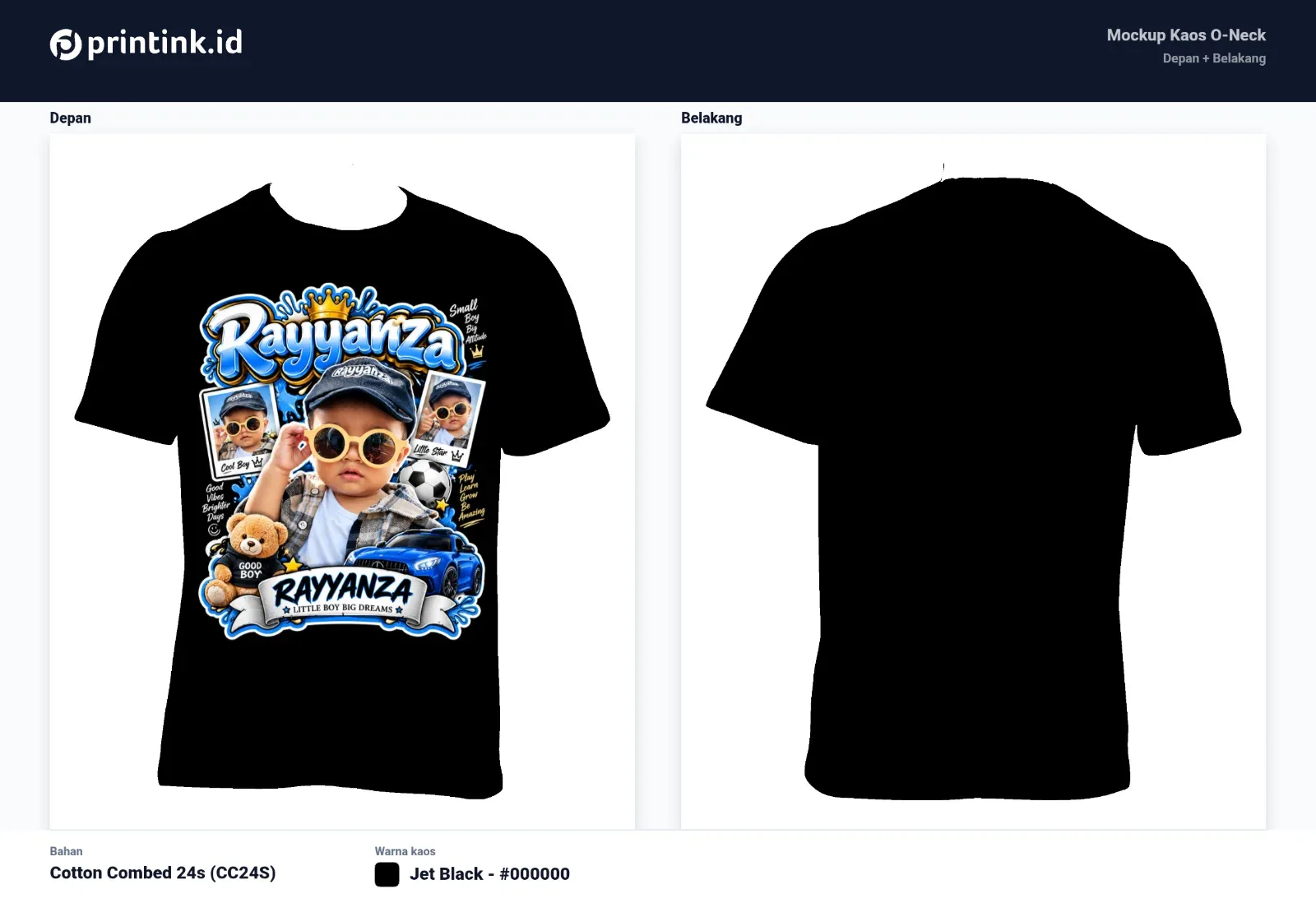 Kaos Anak Avatar Custom